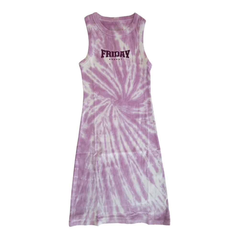 Barstool Sports SM Dress Tank Ribbed Stretch FRIDAY ENERGY Purple Chicks…